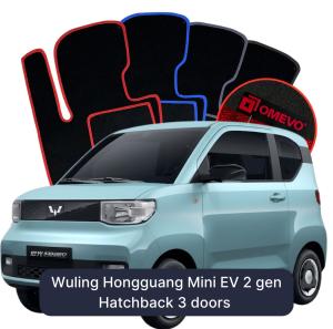 Velúrové autokoberce OMEVO pre Wuling Hongguang Mini EV 2 gen Hatchback 3 dvere (2025-2027)