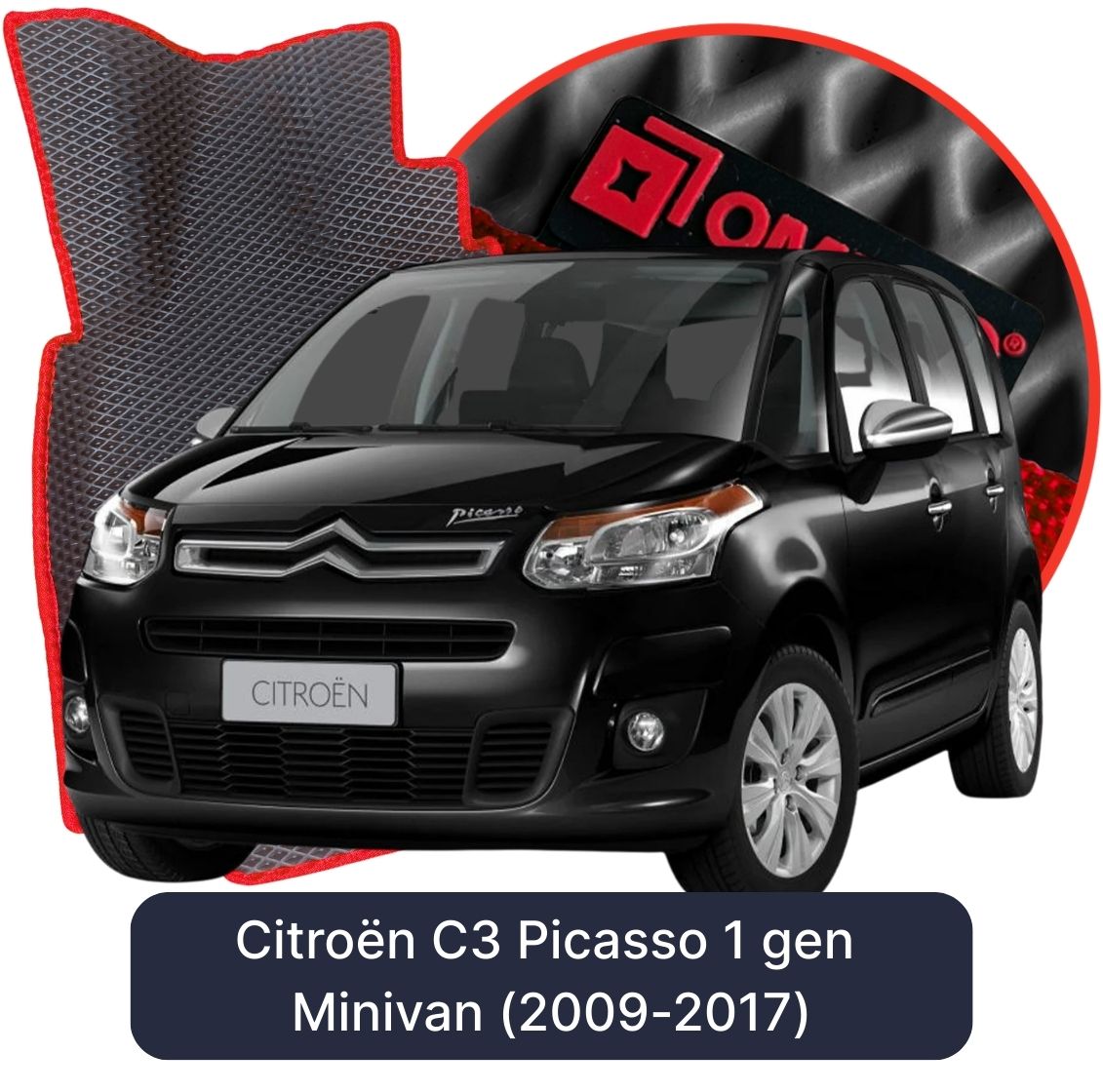 OMEVO 5D Pro Autokoberce do Citroën C3 Picasso 1 gen Minivan (2009-2017)